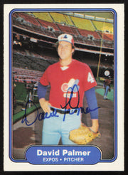 David Palmer Autographed 1982 Fleer Card #199 Montreal Expos SKU #263628