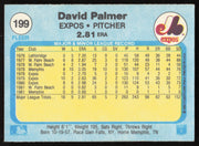 David Palmer Autographed 1982 Fleer Card #199 Montreal Expos SKU #263628