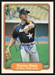 Danny Heep Autographed 1982 Fleer Card #217 Houston Astros SKU #263630