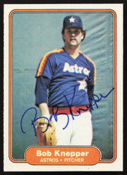 Bob Knepper Autographed 1982 Fleer Card #219 Houston Astros SKU #263631