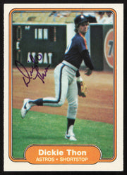 Dickie Thon Autographed 1982 Fleer Card #235 Houston Astros SKU #263632