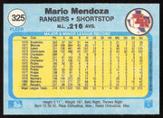 Mario Mendoza Autographed 1982 Fleer Card #325 Texas Rangers SKU #263637