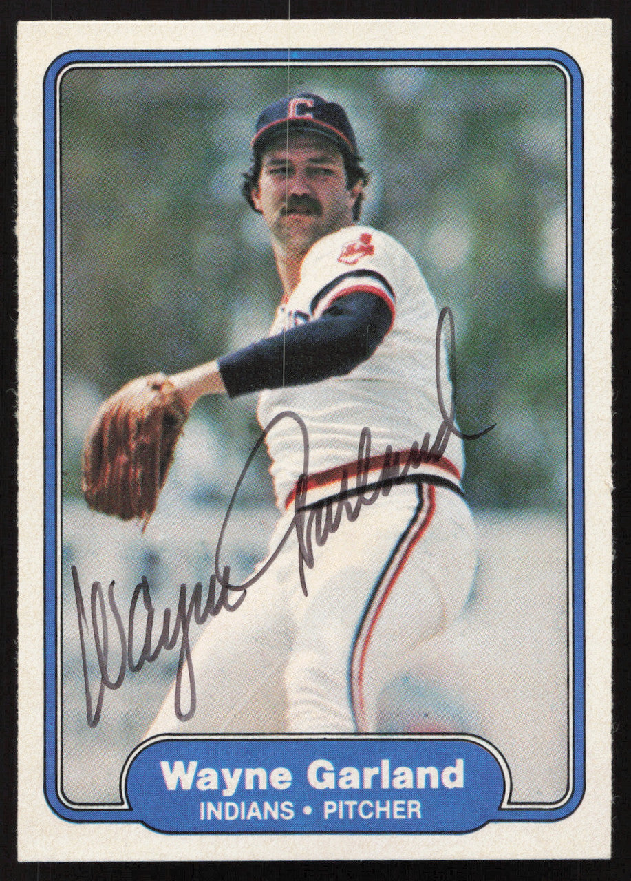 Wayne Garland Autographed 1982 Fleer Card #367 Cleveland Indians SKU #263639