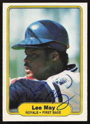 Lee May Autographed 1982 Fleer Card #415 Kansas City Royals SKU #263645