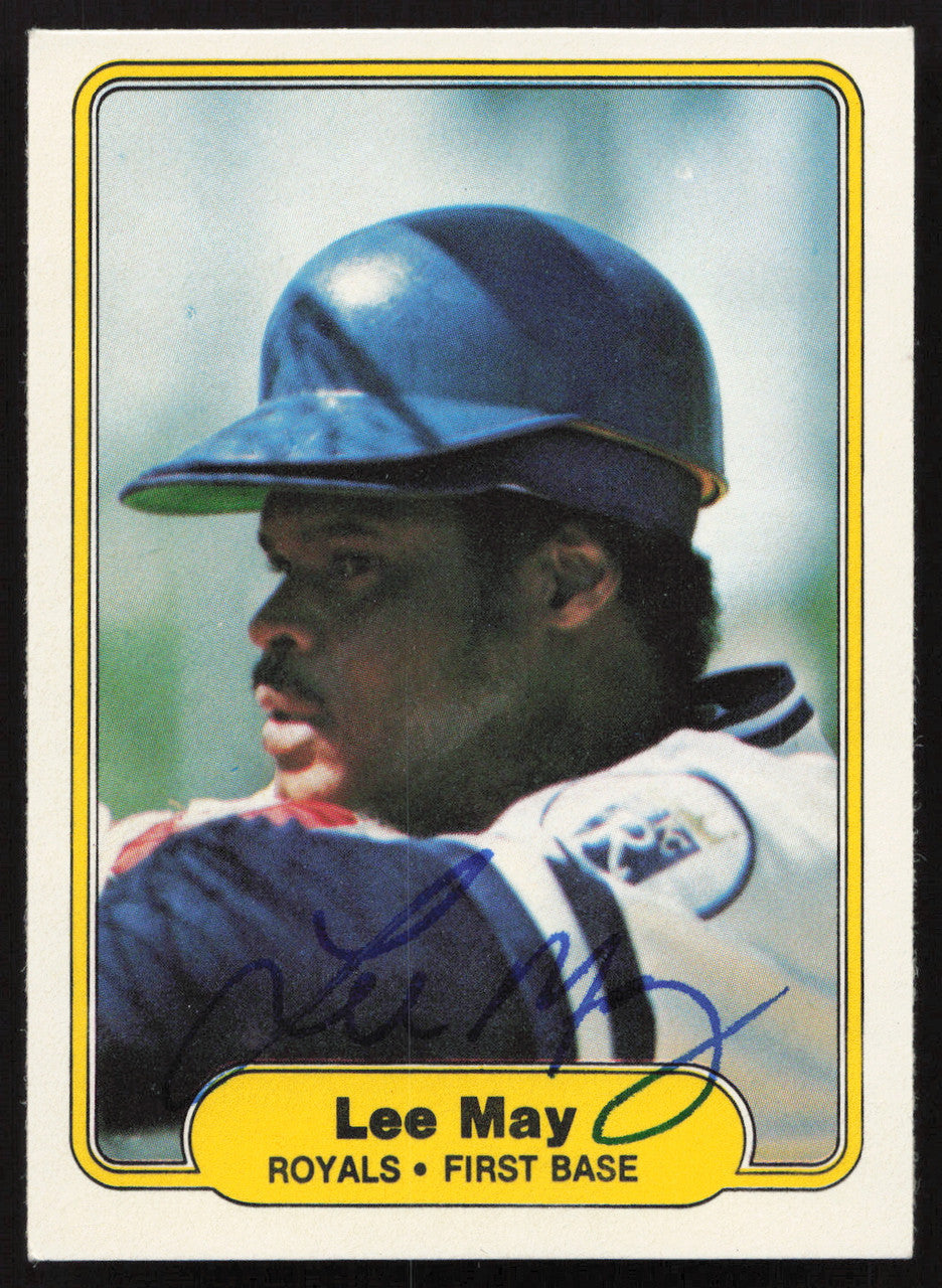 Lee May Autographed 1982 Fleer Card #415 Kansas City Royals SKU #263645