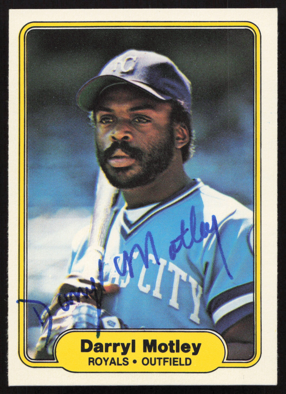 Darryl Motley Autographed 1982 Fleer Card #417 Kansas City Royals SKU #263646