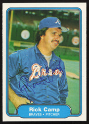 Rick Camp Autographed 1982 Fleer Card #432 Atlanta Braves SKU #263647