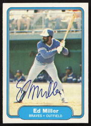 Ed Miller Autographed 1982 Fleer Card #441 Atlanta Braves SKU #263649
