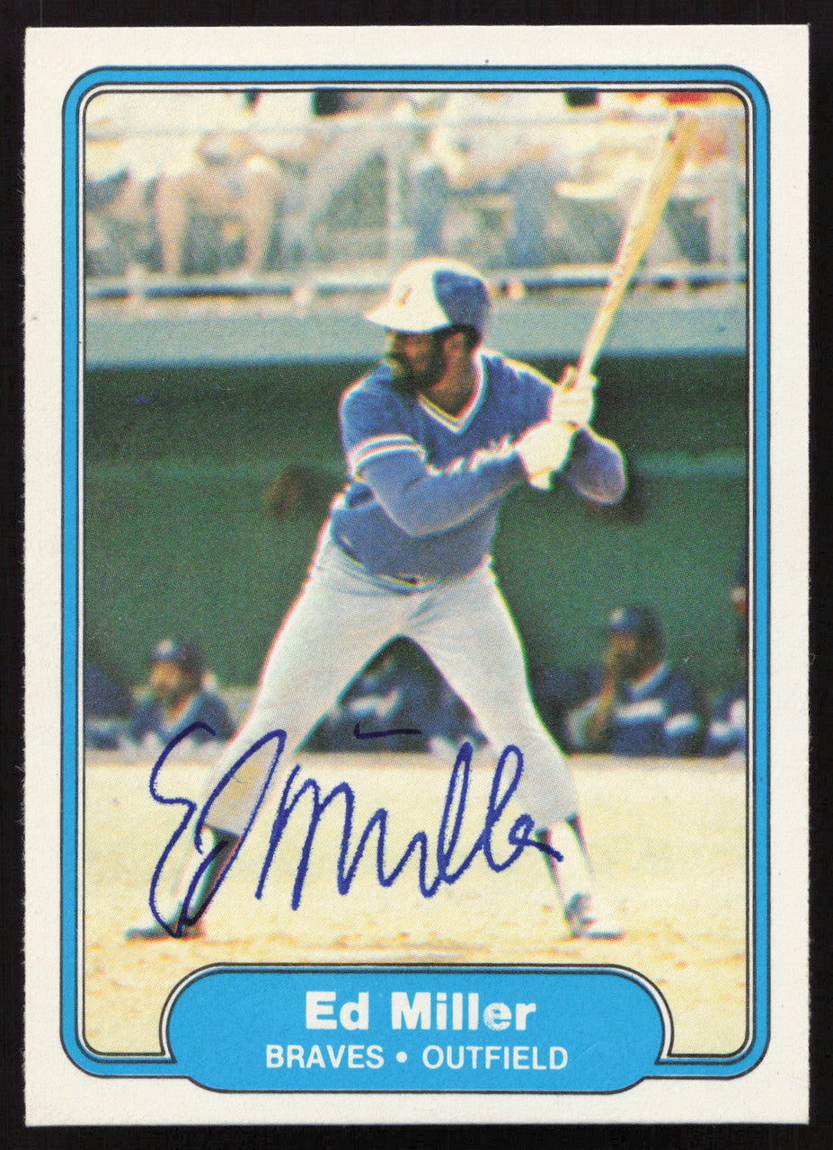 Ed Miller Autographed 1982 Fleer Card #441 Atlanta Braves SKU #263649