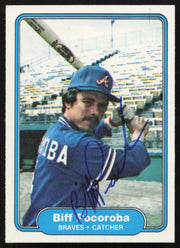 Biff Pocoroba Autographed 1982 Fleer Card #446 Atlanta Braves SKU #263650