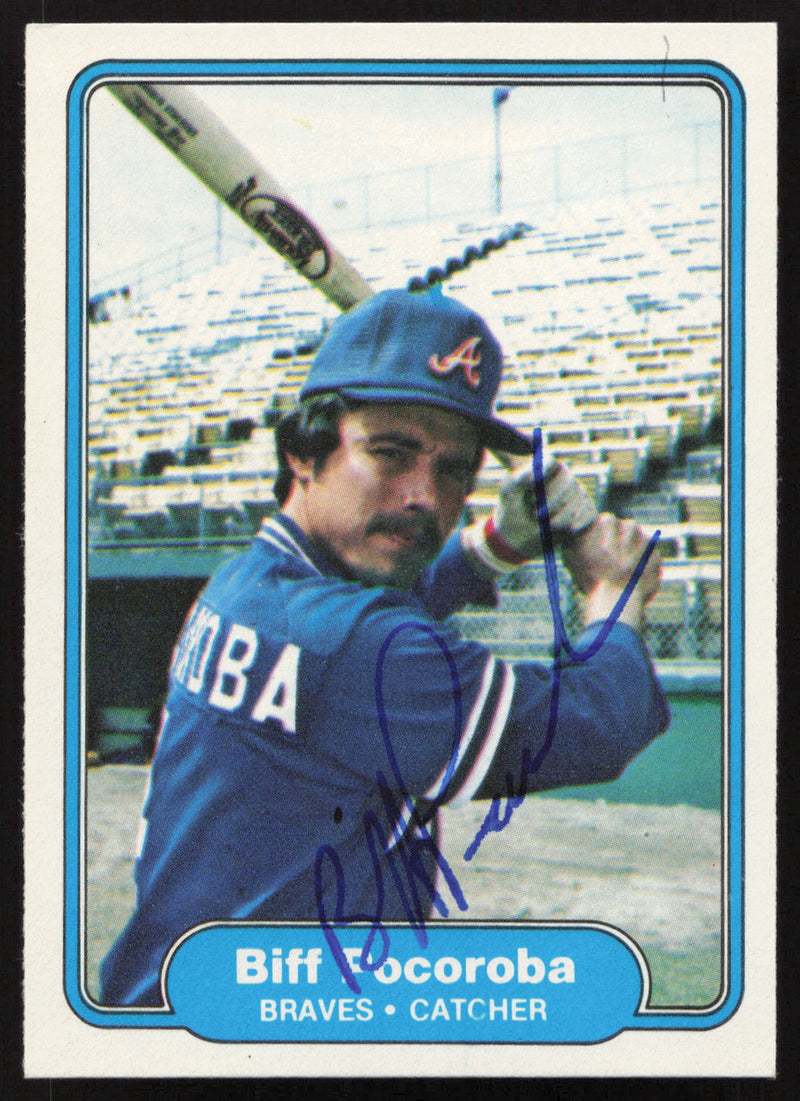 Biff Pocoroba Autographed 1982 Fleer Card #446 Atlanta Braves SKU #263650