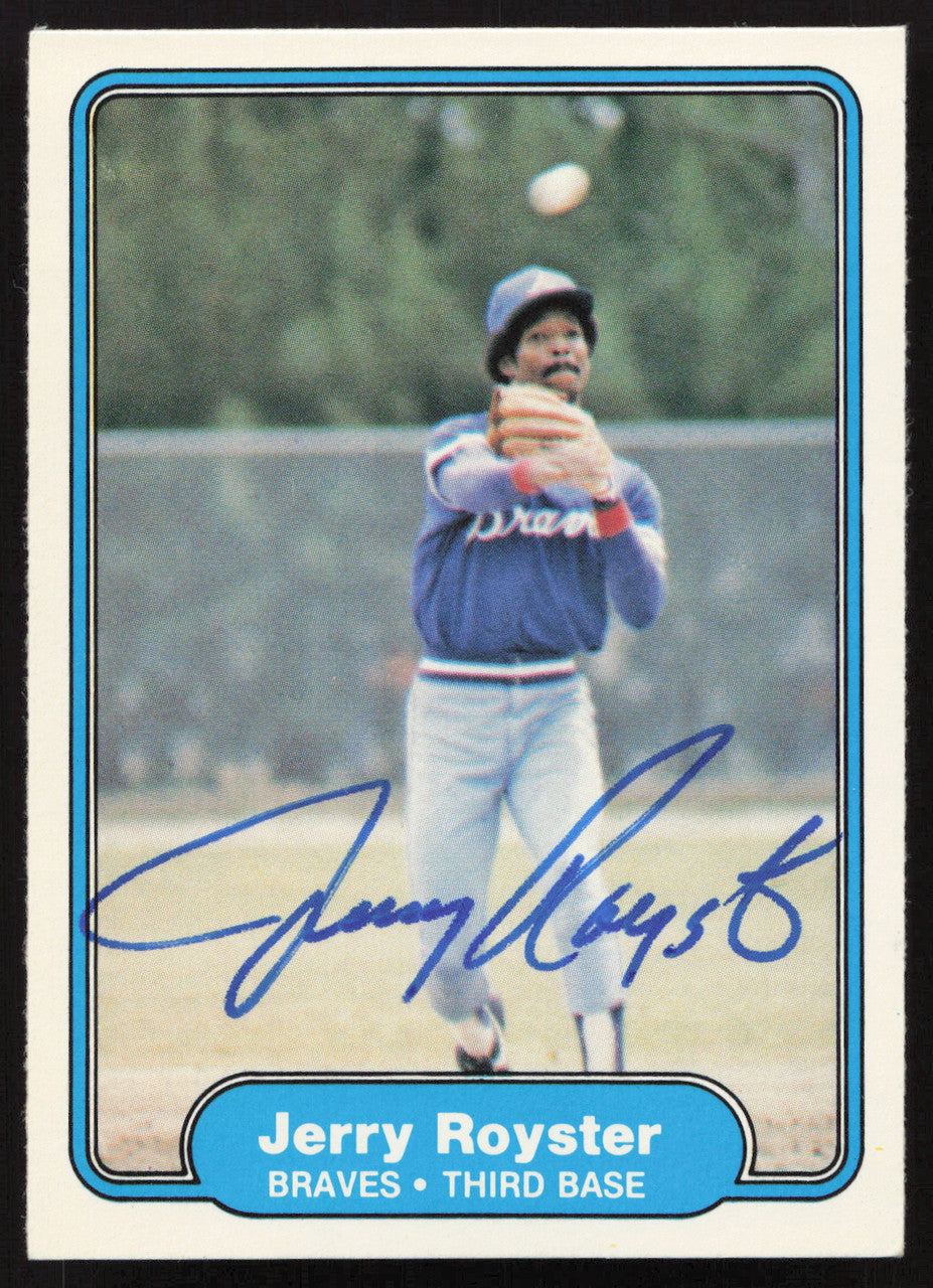 Jerry Royster Autographed 1982 Fleer Card #448 Atlanta Braves SKU #263651