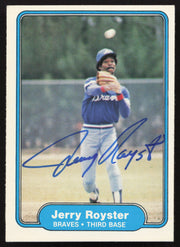 Jerry Royster Autographed 1982 Fleer Card #448 Atlanta Braves SKU #263652