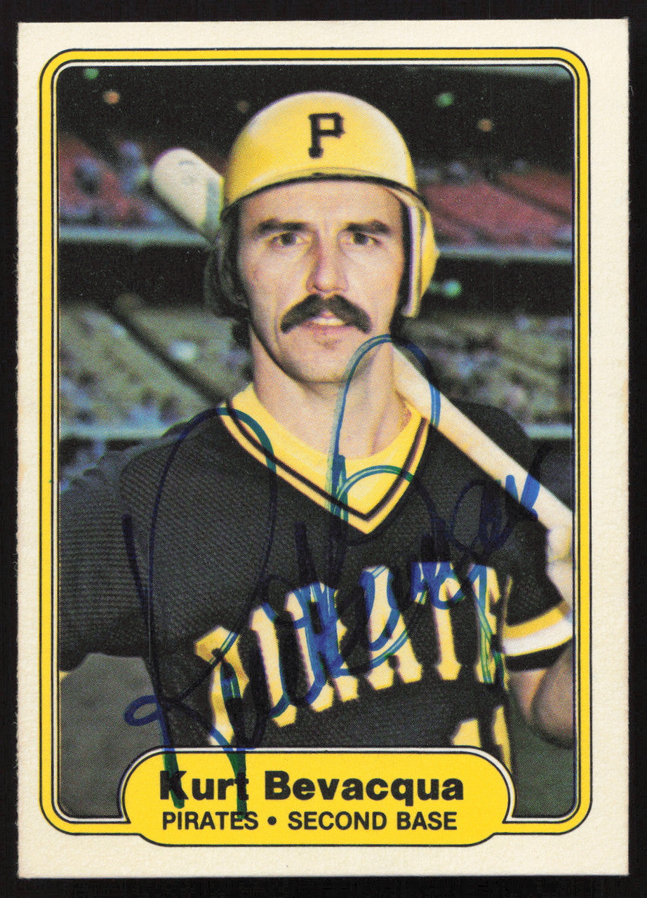Kurt Bevacqua Autographed 1982 Fleer Card #477 Pittsburgh Pirates SKU #263654