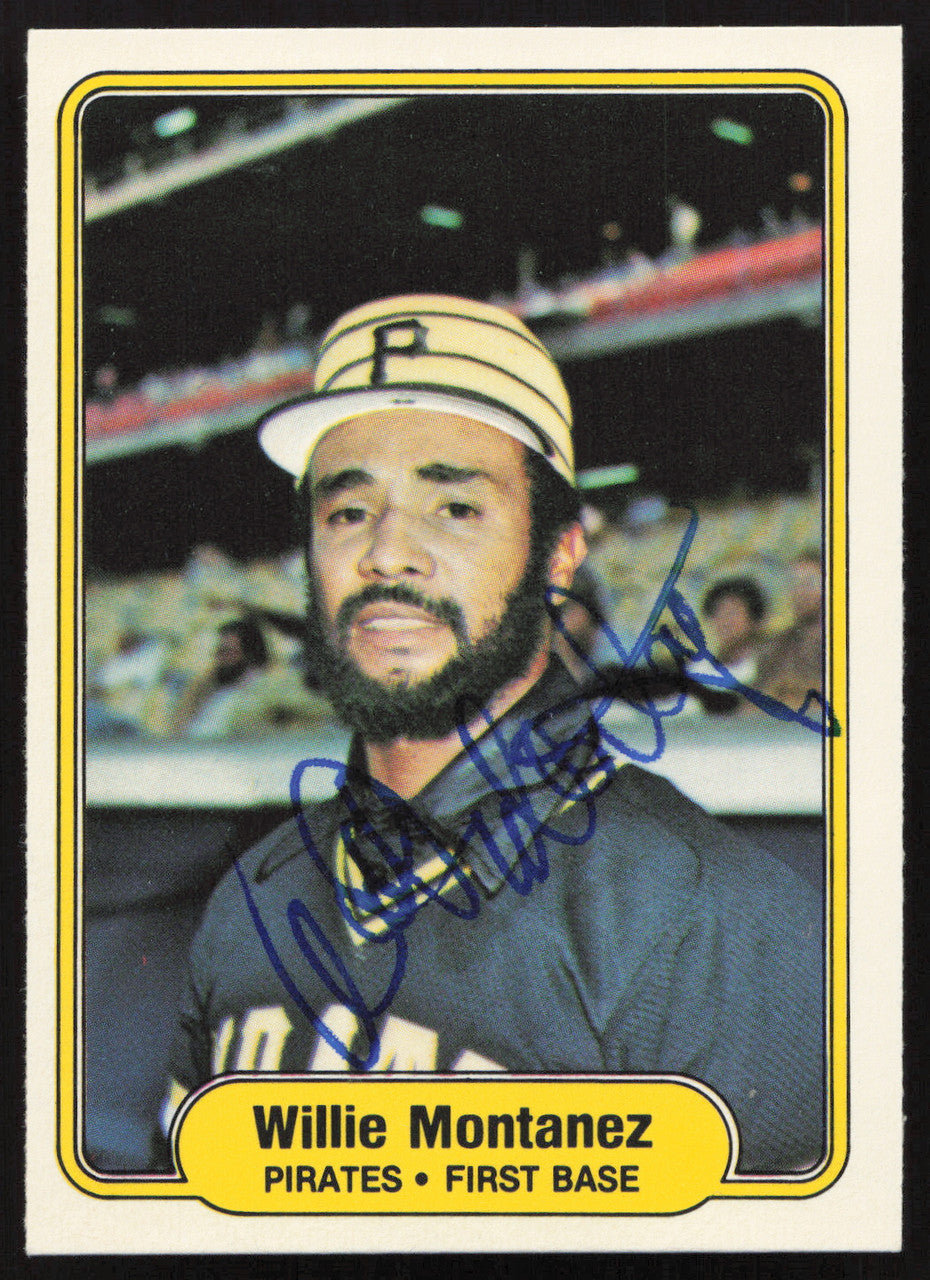 Willie Montanez Autographed 1982 Fleer Card #486 Pittsburgh Pirates SKU #263656