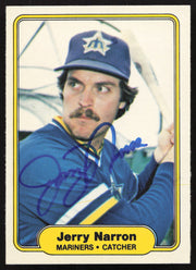 Jerry Narron Autographed 1982 Fleer Card #513 Seattle Mariners SKU #263658