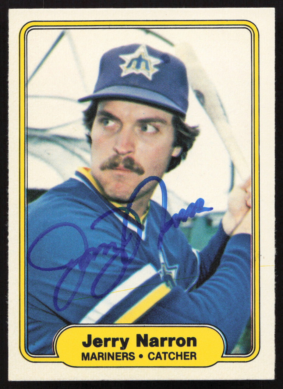 Jerry Narron Autographed 1982 Fleer Card #513 Seattle Mariners SKU #263658