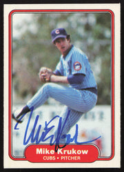 Mike Krukow Autographed 1982 Fleer Card #598 Chicago Cubs SKU #263659