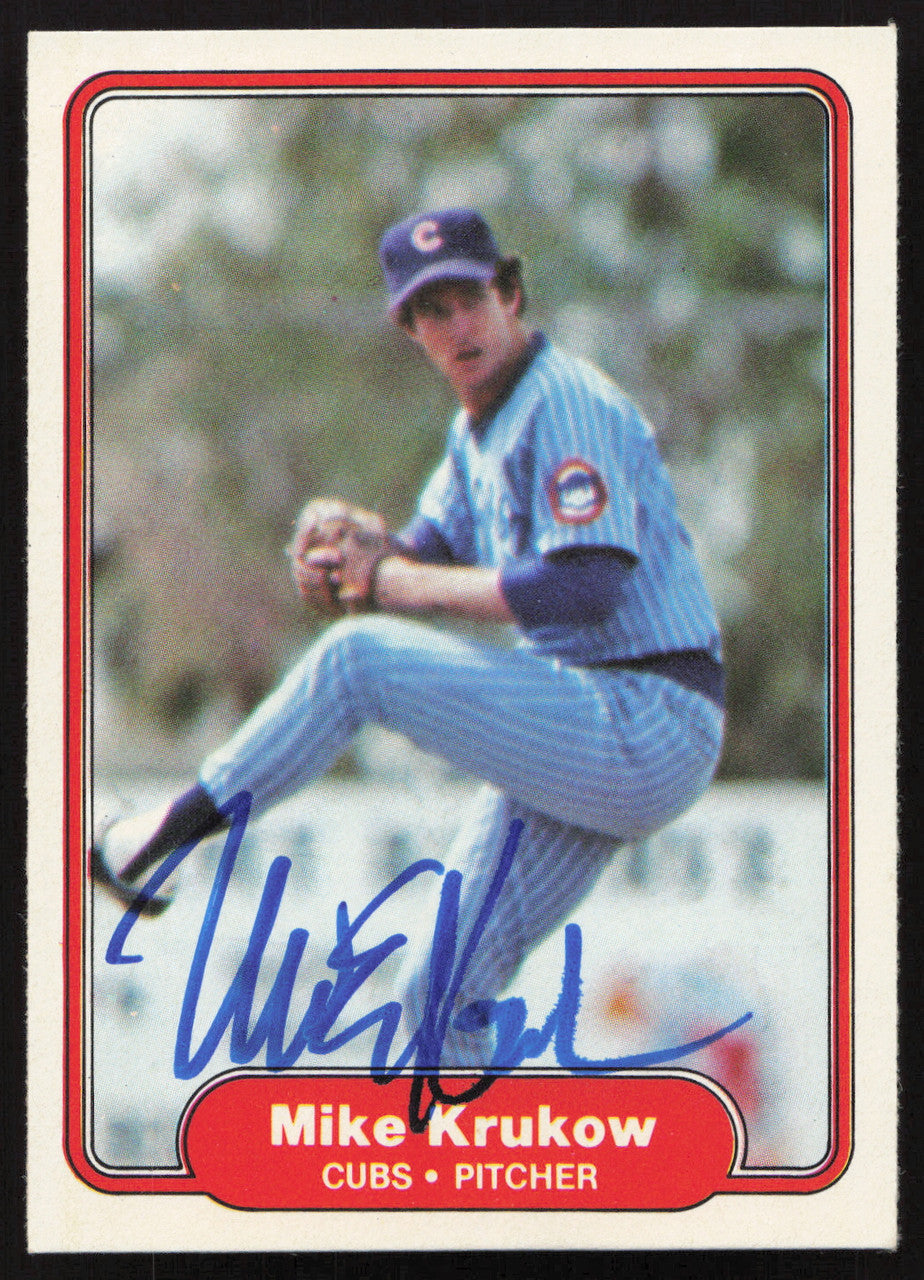 Mike Krukow Autographed 1982 Fleer Card #598 Chicago Cubs SKU #263659