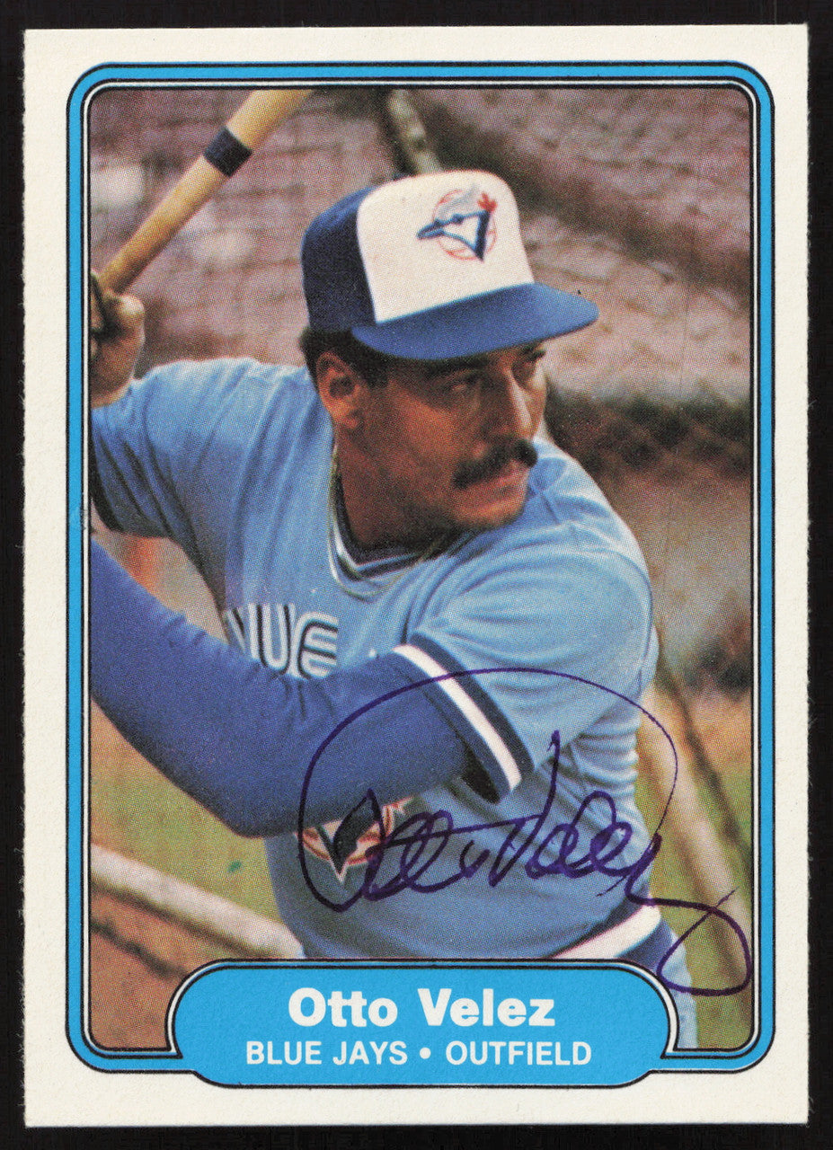 Otto Velez Autographed 1982 Fleer Card #625 Toronto Blue Jays SKU #263661