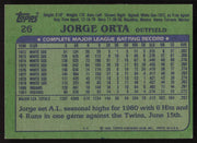 Jorge Orta Autographed 1982 Topps Card #26 Cleveland Indians SKU #263663