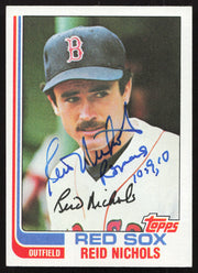 Reid Nichols Autographed 1982 Topps Card #124 Boston Red Sox SKU #263667