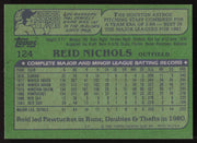 Reid Nichols Autographed 1982 Topps Card #124 Boston Red Sox SKU #263667