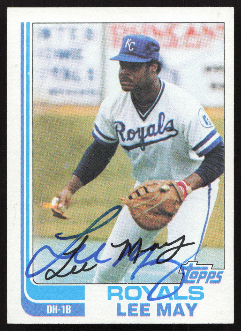 Lee May Autographed 1982 Topps Card #132 Kansas City Royals SKU #263670
