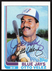 Otto Velez Autographed 1982 Topps Card #155 Toronto Blue Jays SKU #263671