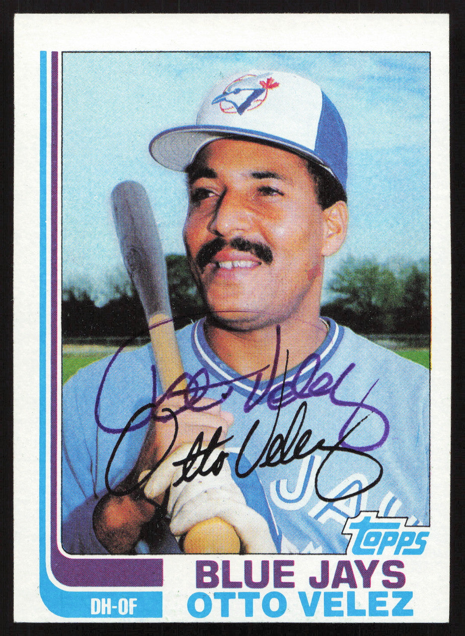 Otto Velez Autographed 1982 Topps Card #155 Toronto Blue Jays SKU #263671
