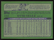 Otto Velez Autographed 1982 Topps Card #155 Toronto Blue Jays SKU #263671