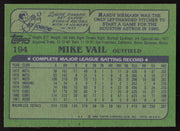 Mike Vail Autographed 1982 Topps Card #194 Cincinnati Reds SKU #263672