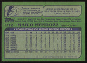 Mario Mendoza Autographed 1982 Topps Card #212 Texas Rangers SKU #263674