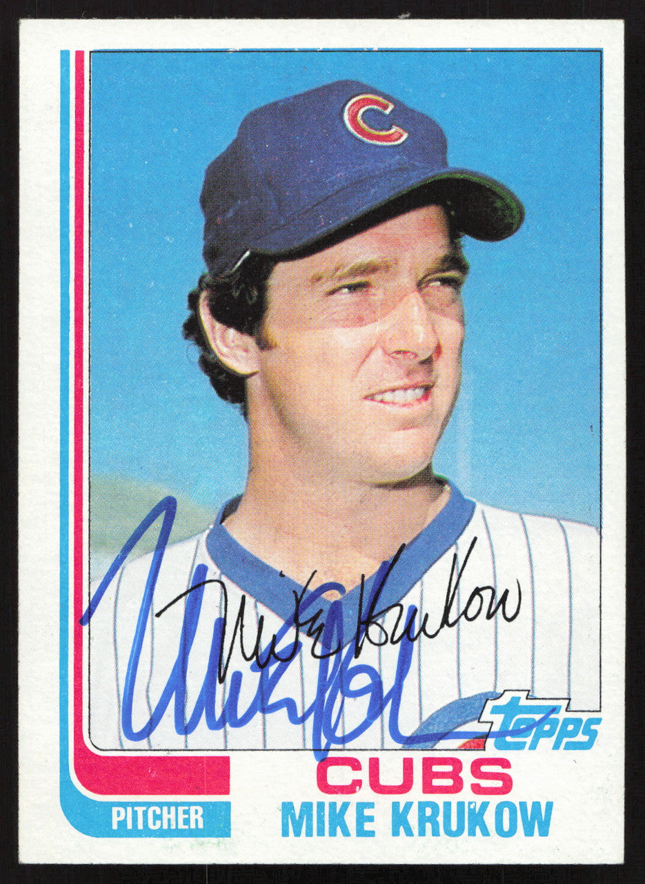Mike Krukow Autographed 1982 Topps Card #215 Chicago Cubs SKU #263675