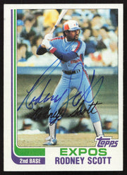 Rodney Scott Autographed 1982 Topps Card #259 Montreal Expos SKU #263677
