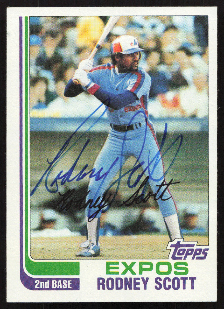Rodney Scott Autographed 1982 Topps Card #259 Montreal Expos SKU #263677