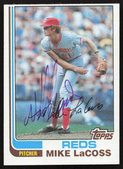 Mike LaCoss Autographed 1982 Topps Card #294 Cincinnati Reds SKU #263679