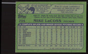 Mike LaCoss Autographed 1982 Topps Card #294 Cincinnati Reds SKU #263679