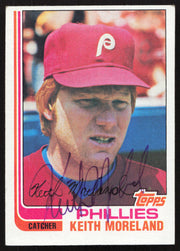 Keith Moreland Autographed 1982 Topps Card #384 Philadelphia Phillies SKU #263683