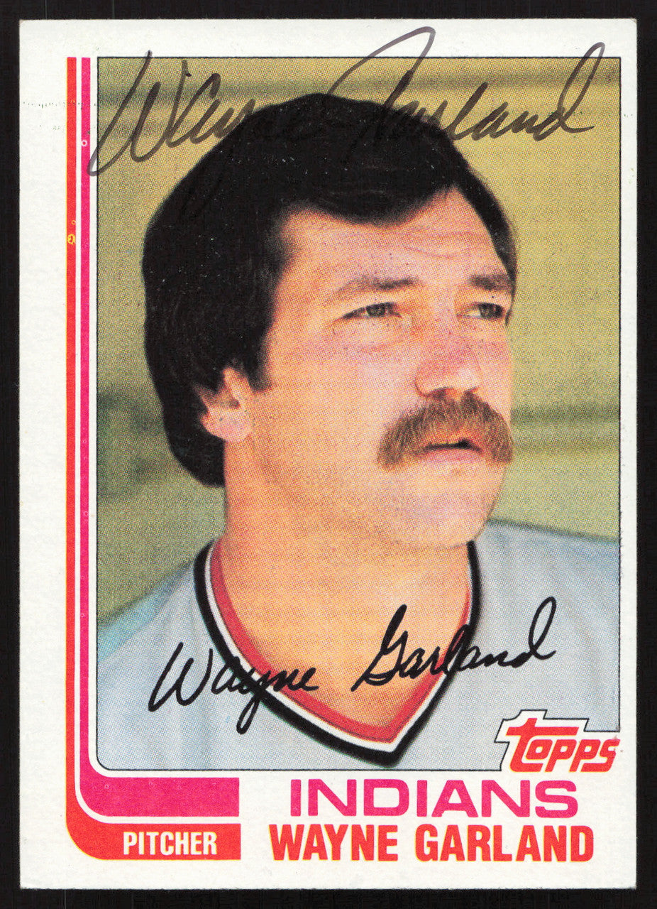 Wayne Garland Autographed 1982 Topps Card #446 Cleveland Indians SKU #263687