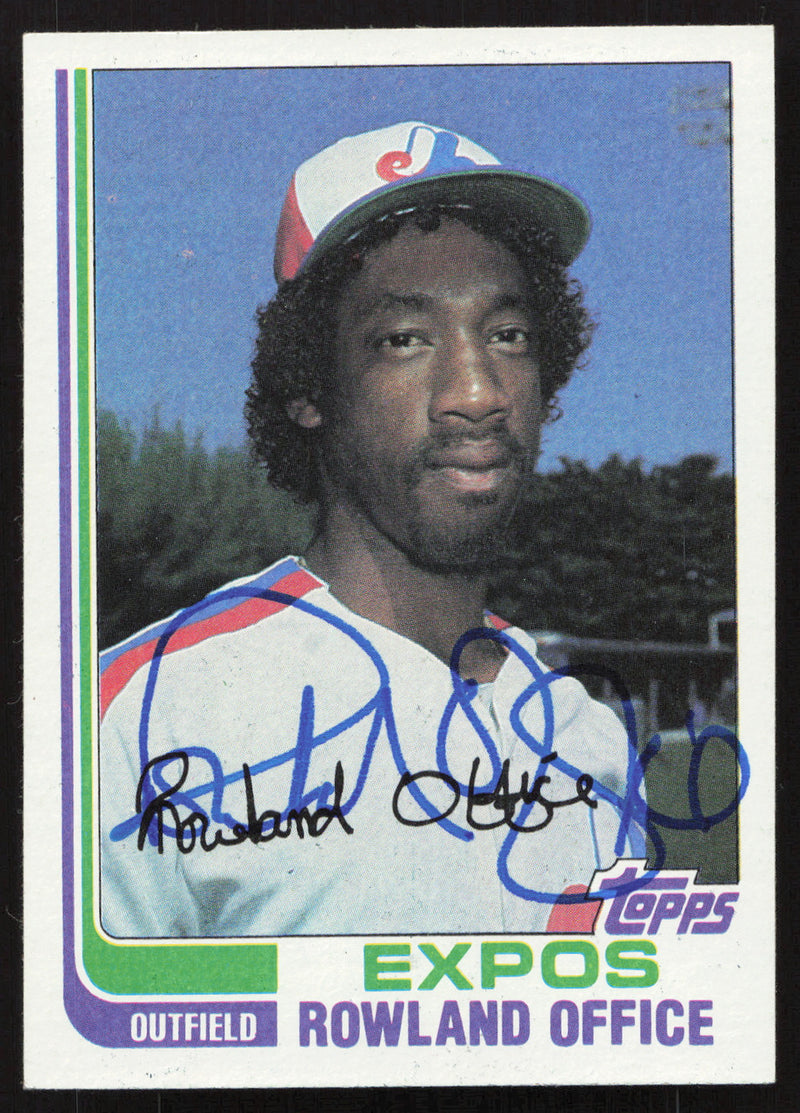 Rowland Office Autographed 1982 Topps Card #479 Montreal Expos SKU #263689