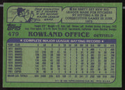 Rowland Office Autographed 1982 Topps Card #479 Montreal Expos SKU #263689
