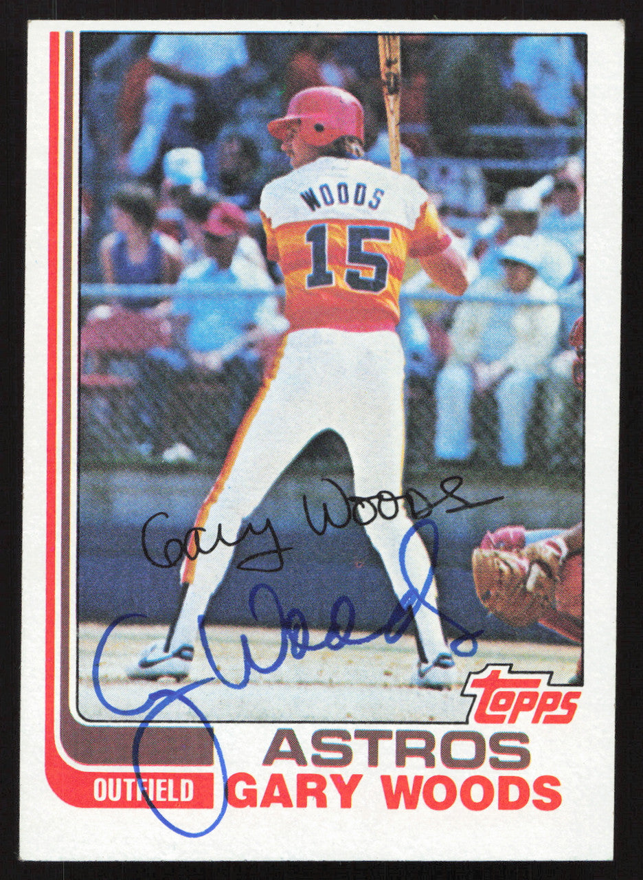 Gary Woods Autographed 1982 Topps Card #483 Houston Astros SKU #263690