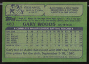 Gary Woods Autographed 1982 Topps Card #483 Houston Astros SKU #263690