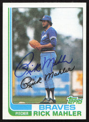 Rick Mahler Autographed 1982 Topps Card #579 Atlanta Braves SKU #263696