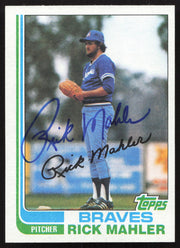 Rick Mahler Autographed 1982 Topps Card #579 Atlanta Braves SKU #263697