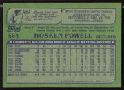 Hosken Powell Autographed 1982 Topps Card #584 Minnesota Twins SKU #263698