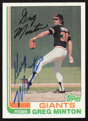 Greg Minton Autographed 1982 Topps Card #687 San Francisco Giants SKU #263703