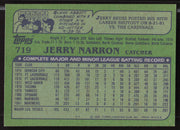 Jerry Narron Autographed 1982 Topps Card #719 Seattle Mariners SKU #263706