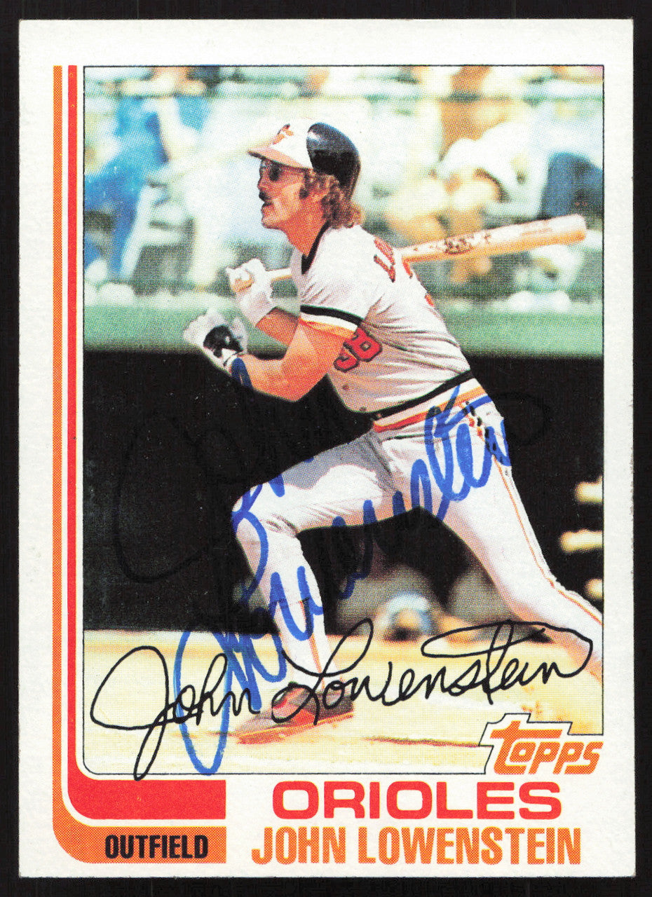 John Lowenstein Autographed 1982 Topps Card #747 Baltimore Orioles SKU #263708
